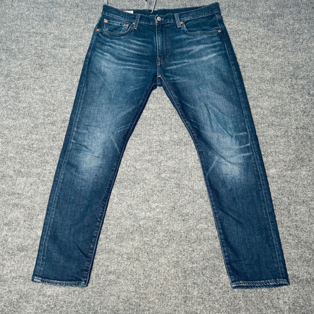 Levis 512 original Red Tab Slim Taper Jeans Mens 32x30 Dark Blue Premium Denim